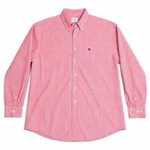 Brooks Brothers Men's XL Pink Gingham Button Down Shirt Long Sleeve Cotton